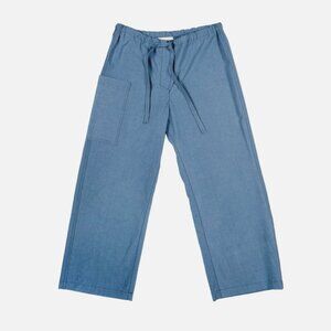The Little Project Amber Pants cotton poplin womens Blue (xsmall) minimalist
